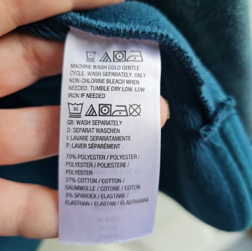 Isaac Mizrahi teal open front cardigan size Large - Picture 8 of 8